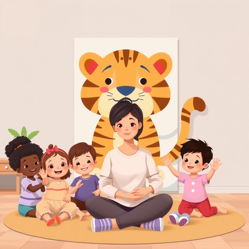 Plakat powitalny "Dzień Tygrysa" (scena powitania) - Materiały - Dzień Tygrysa